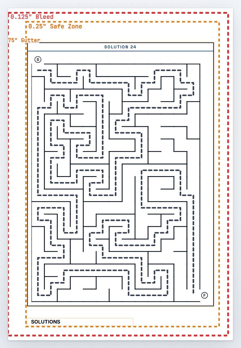 A page of four small maze solutions